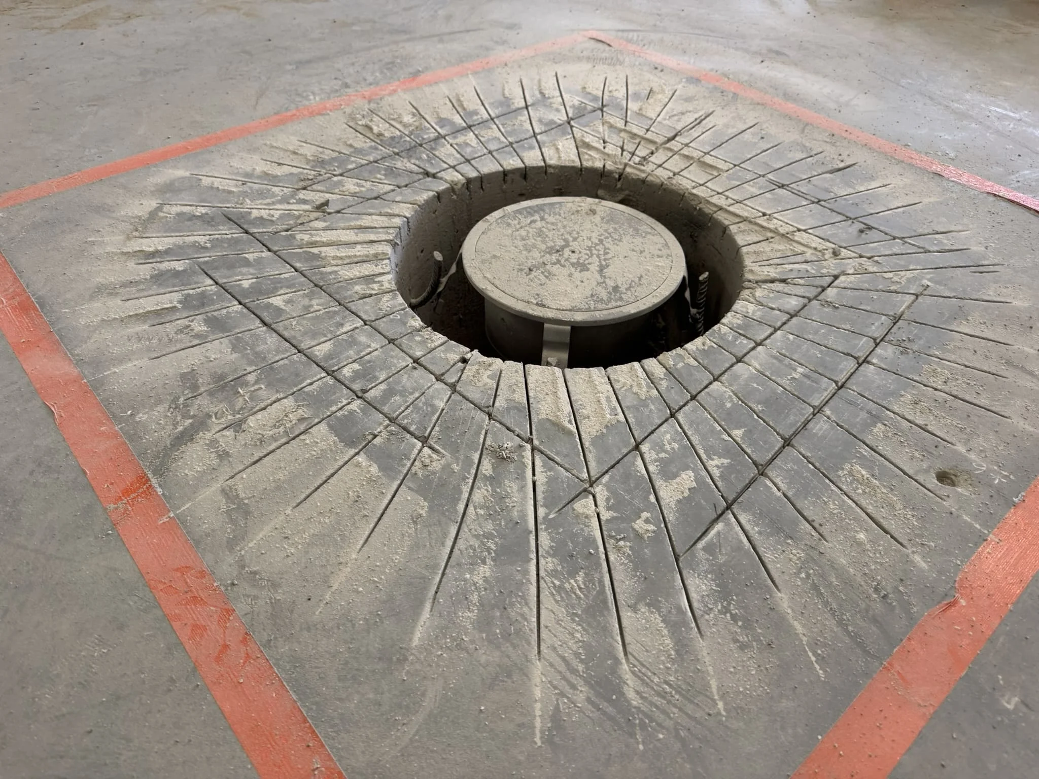 Floor repair - profiling new drains